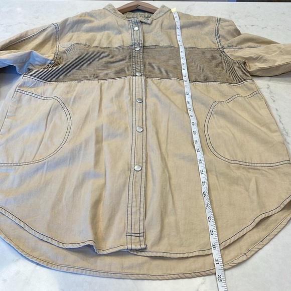 Free People We The Free Moto Colorblock Shirt Size Medium‎ - Picture 9 of 13